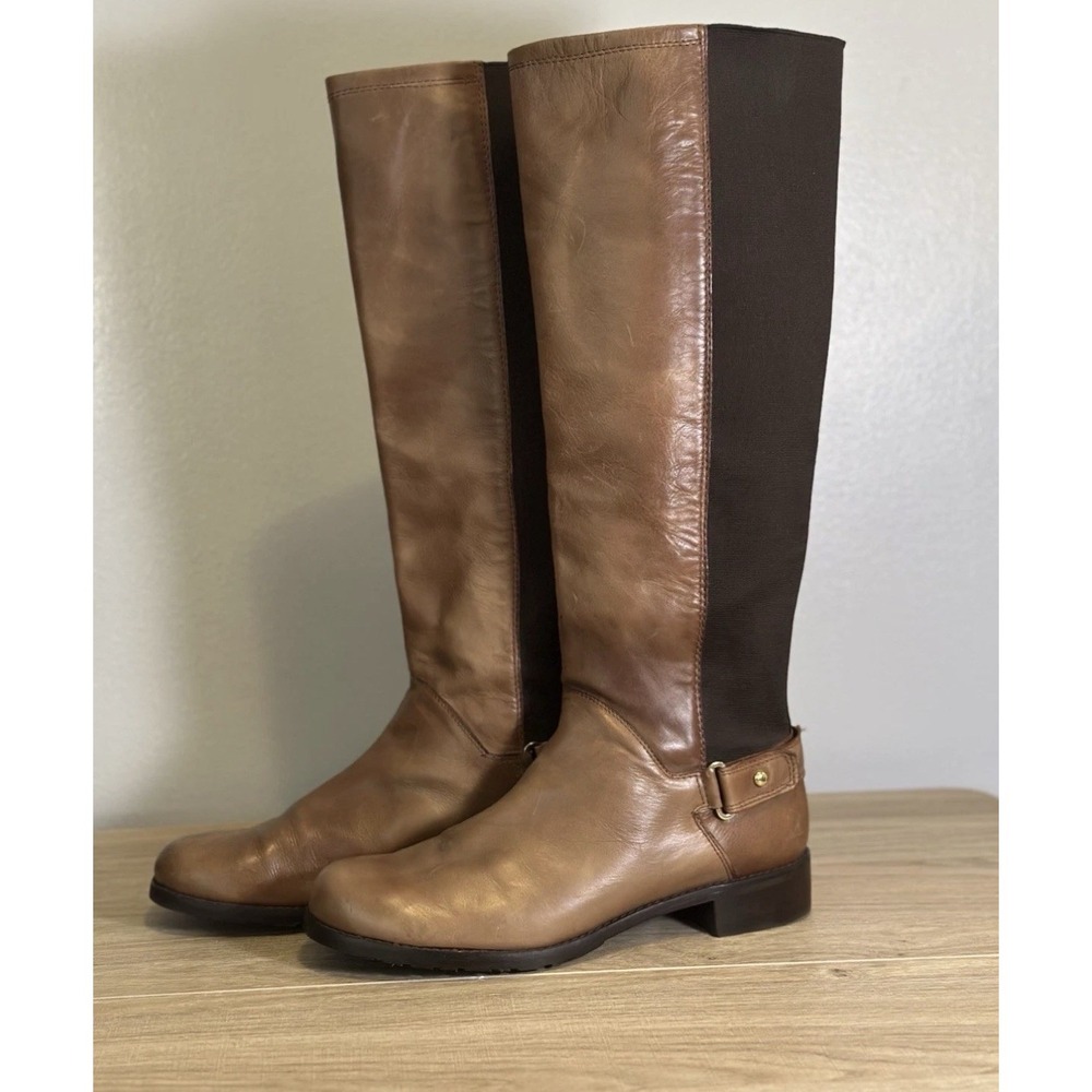 Stuart Weitzman Saddle Old West Calf Woman's Boots Size 9.5 Brown‎